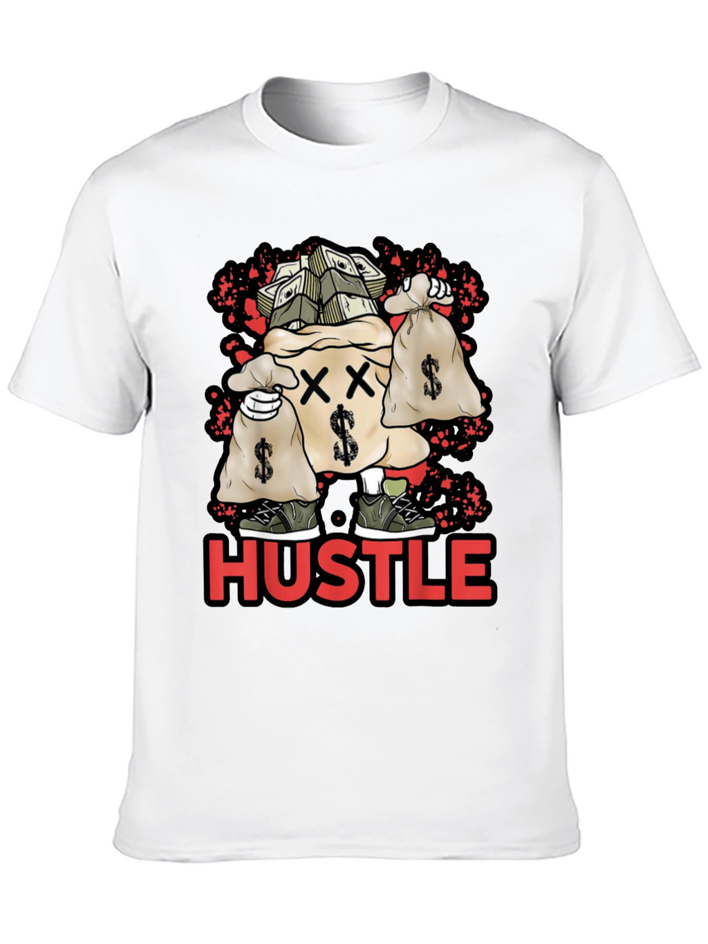 Hustle Money Bag Graphic T-Shirt