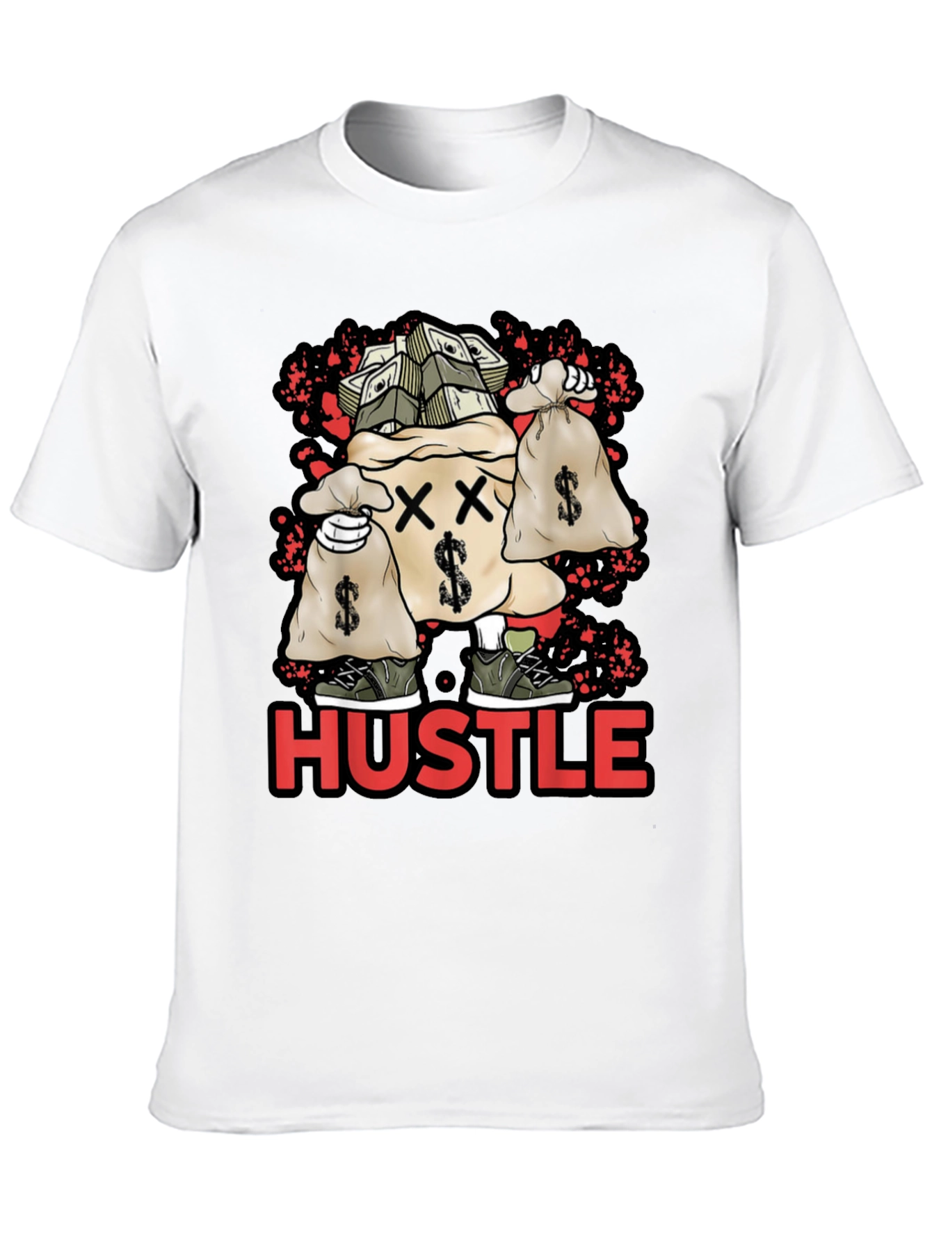 Hustle Money Bag Graphic T-Shirt
