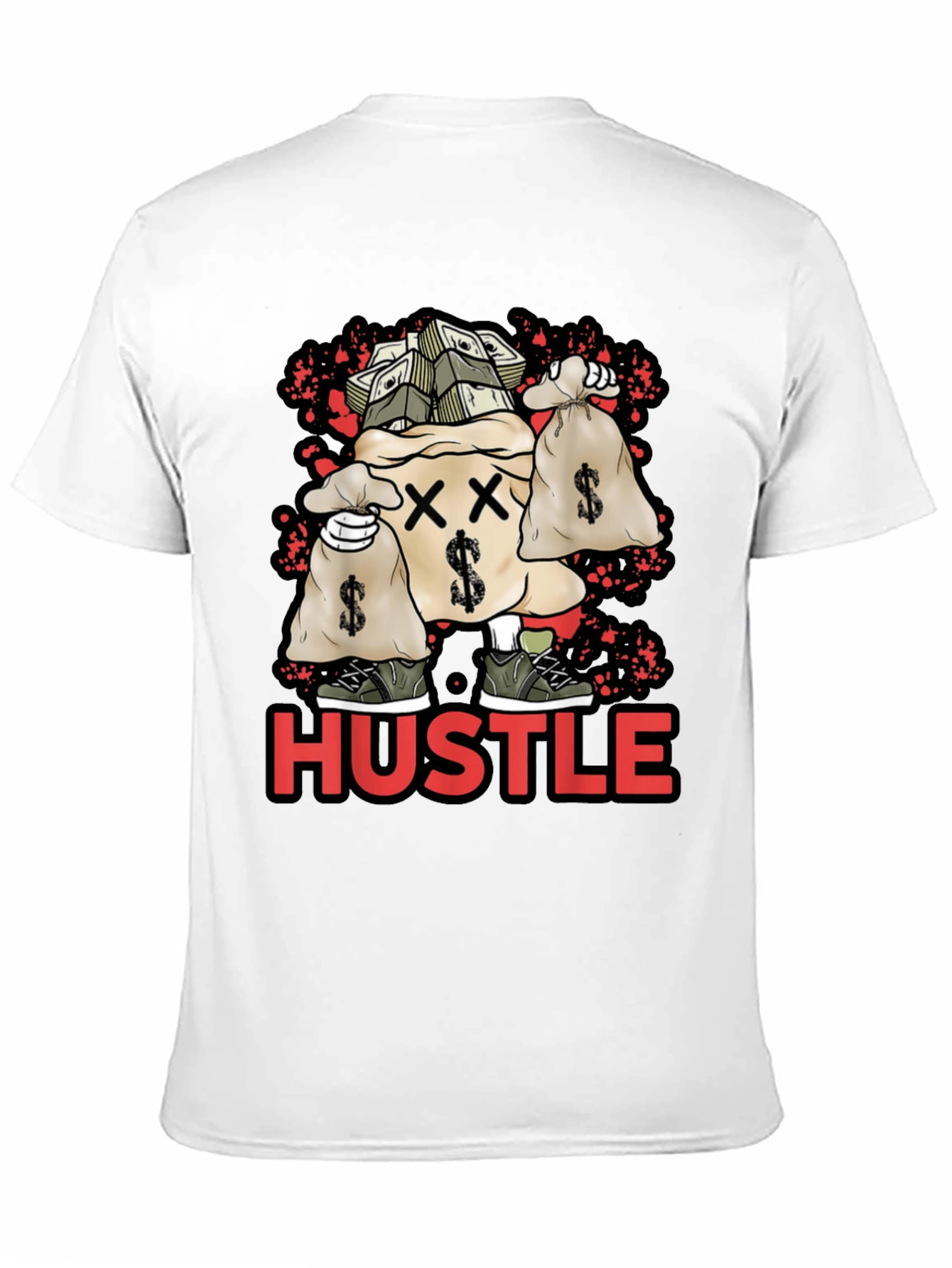 Hustle Money Bag Graphic T-Shirt