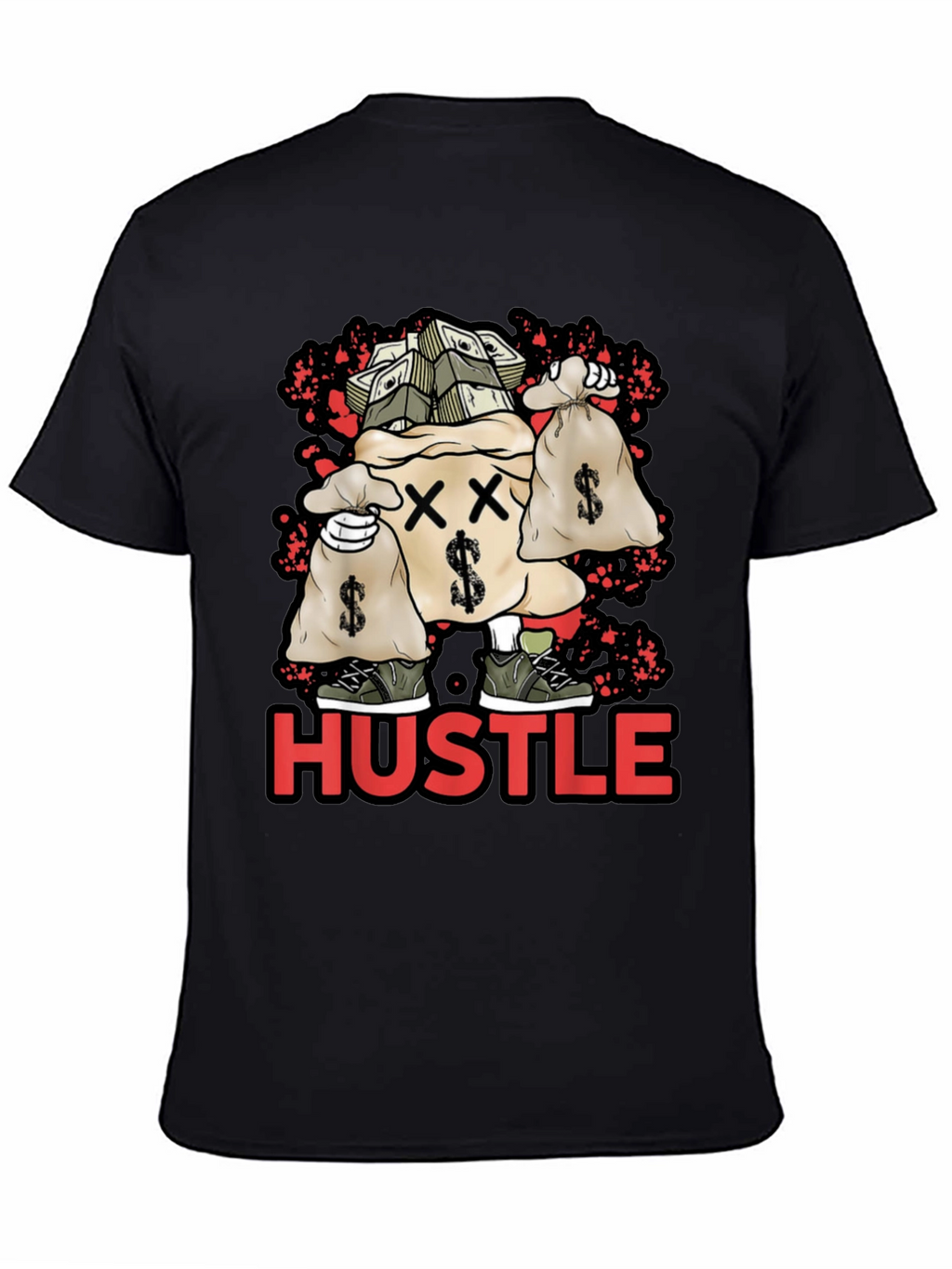 Hustle Money Bag Graphic T-Shirt