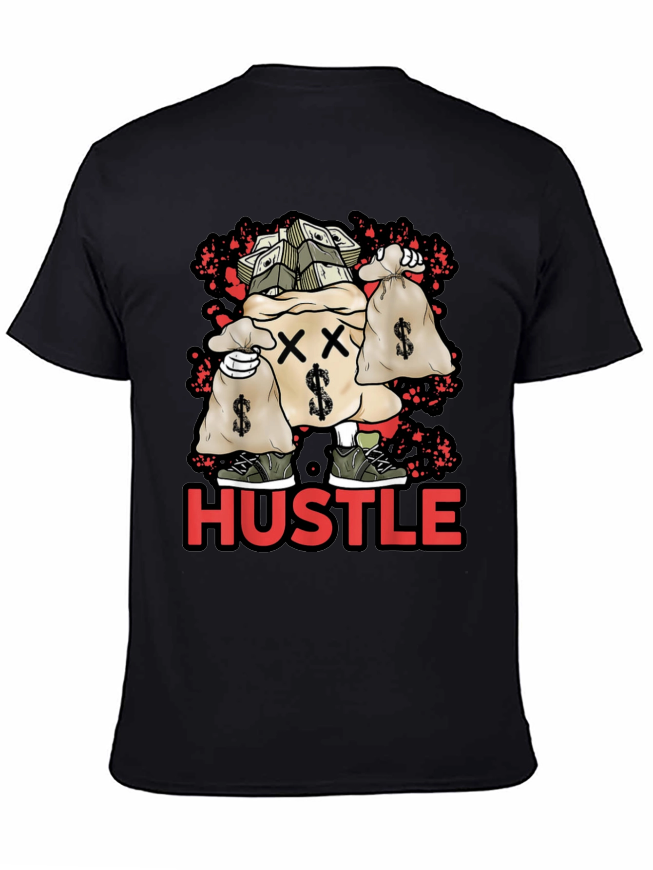 Hustle Money Bag Graphic T-Shirt