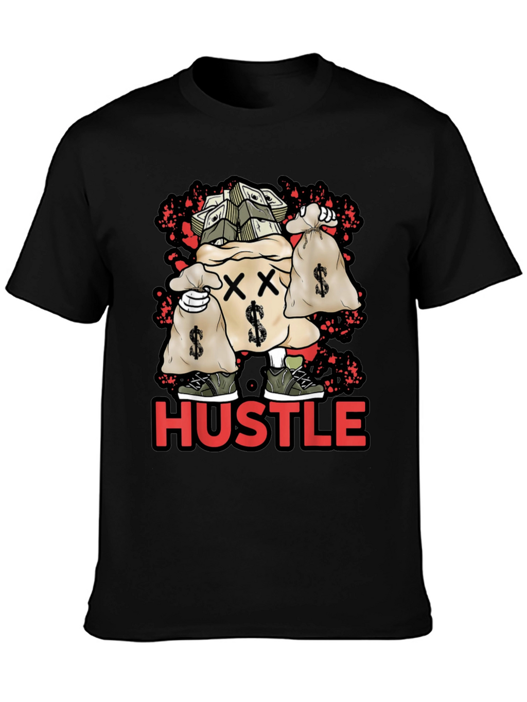 Hustle Money Bag Graphic T-Shirt