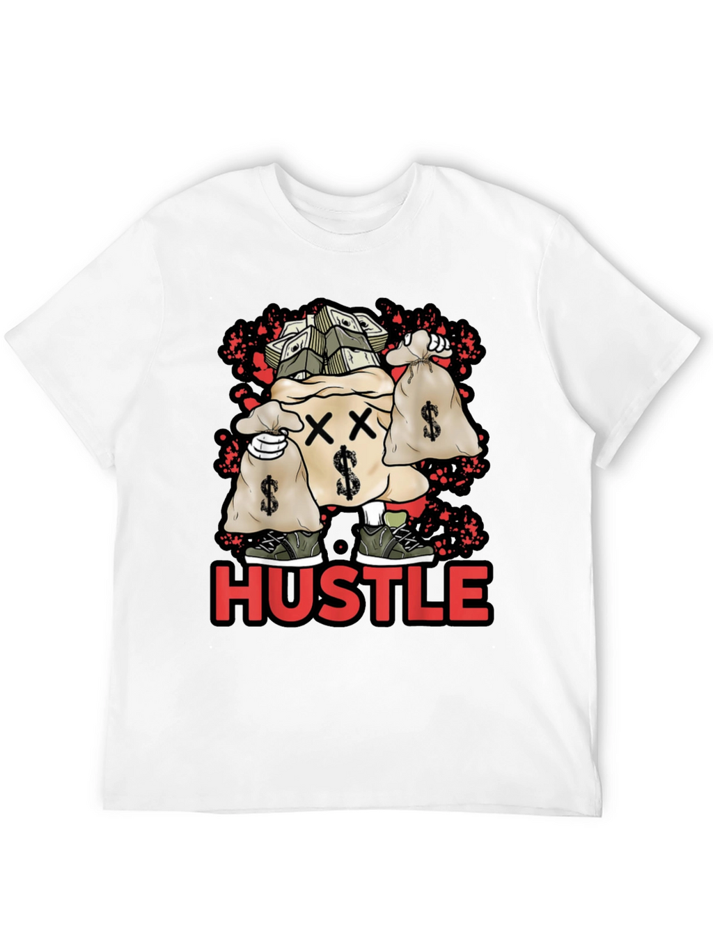 Hustle Money Bag Graphic T-Shirt