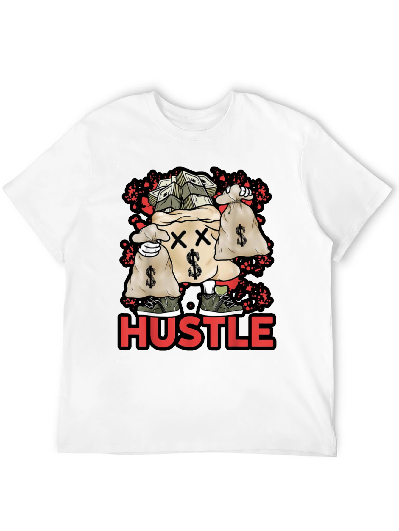 Hustle Money Bag Graphic T-Shirt