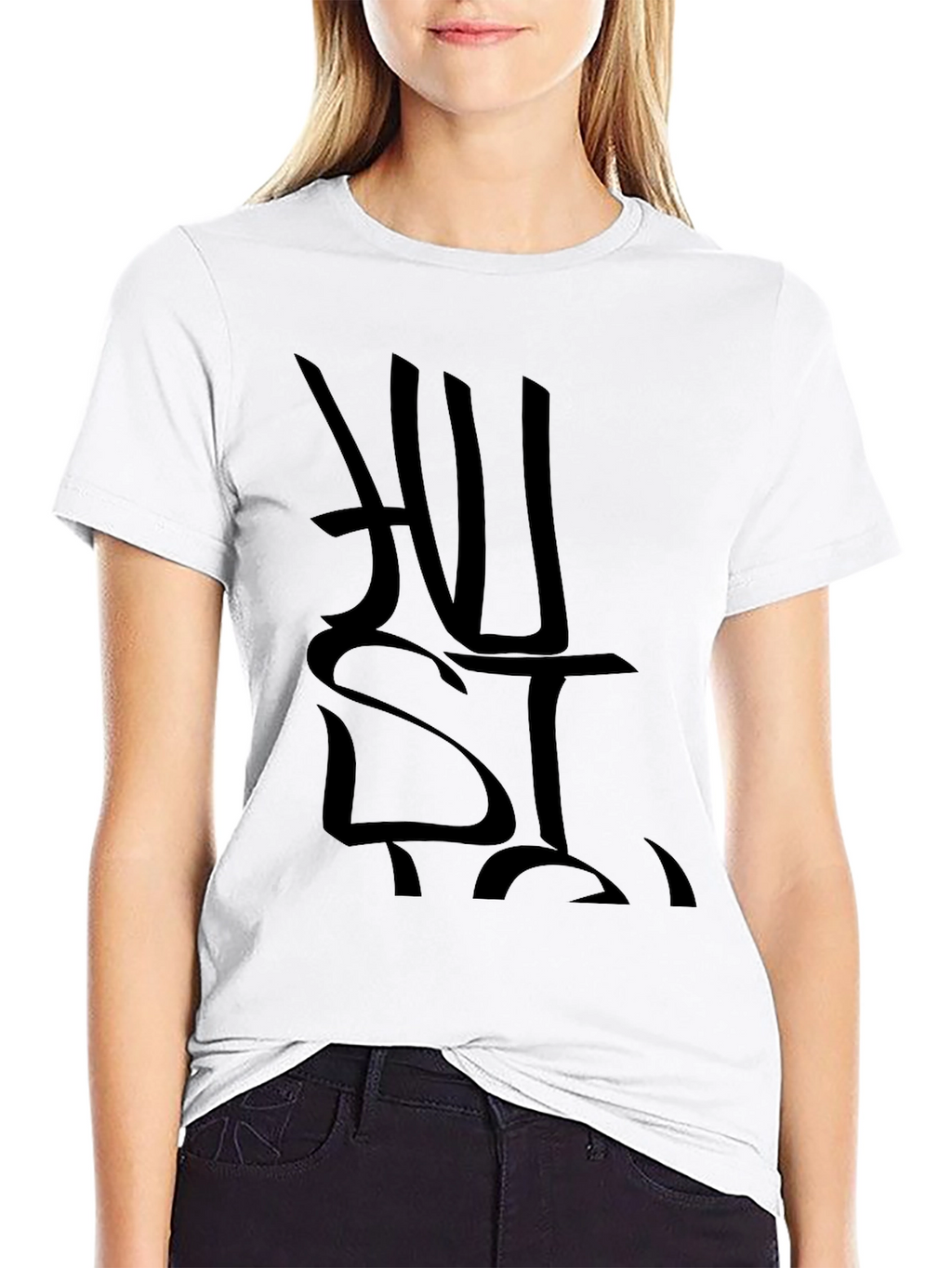 Black Hustle Graphic Print T-Shirt