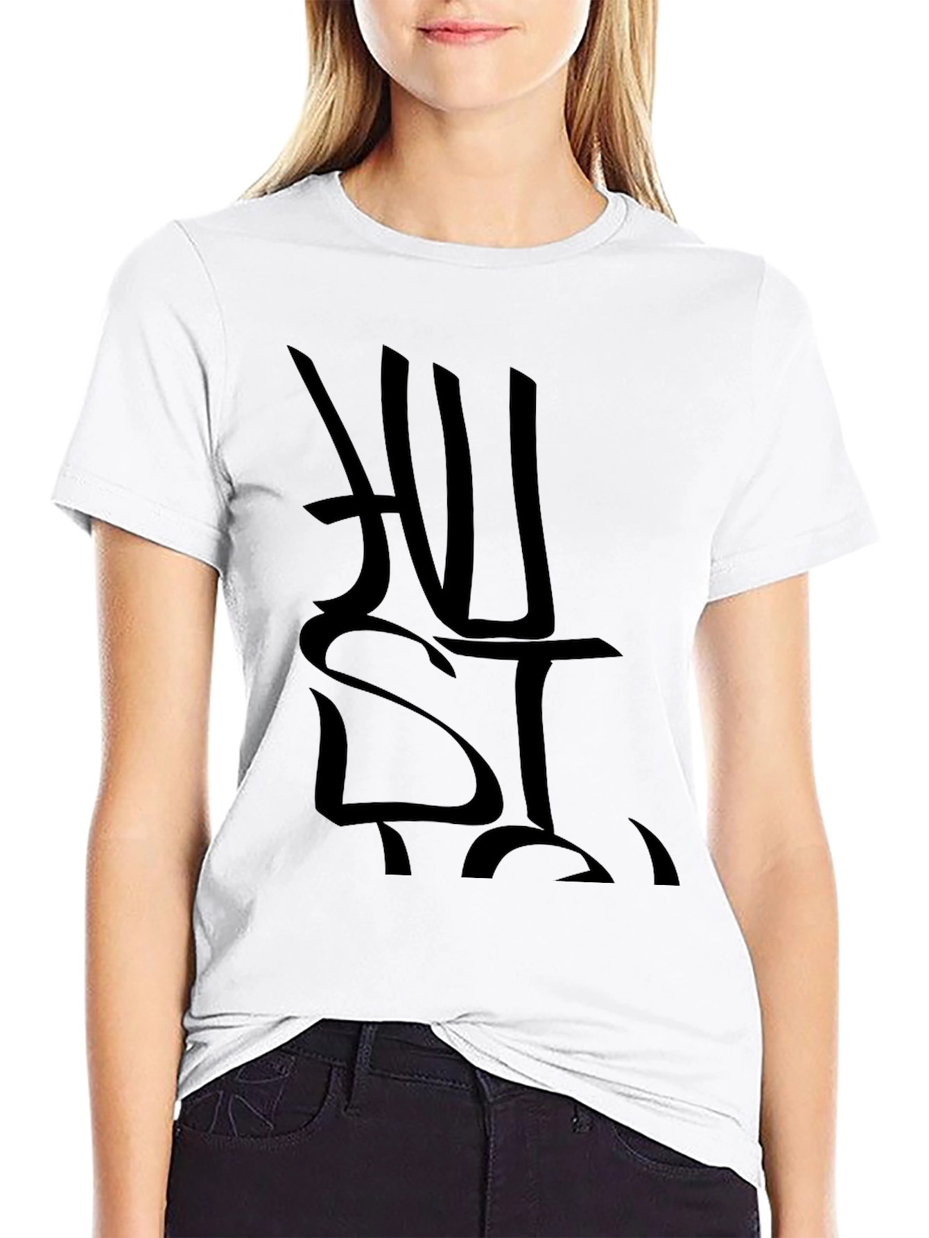 Black Hustle Graphic Print T-Shirt