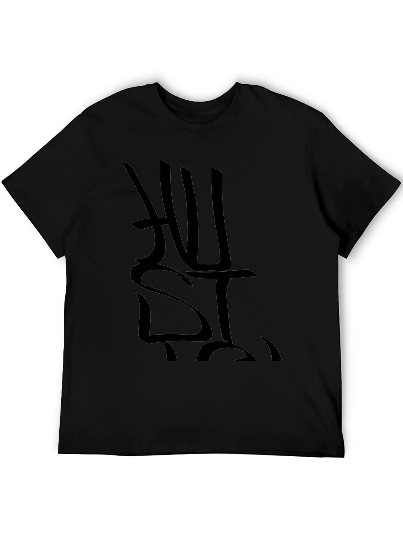 Black Hustle Graphic Print T-Shirt