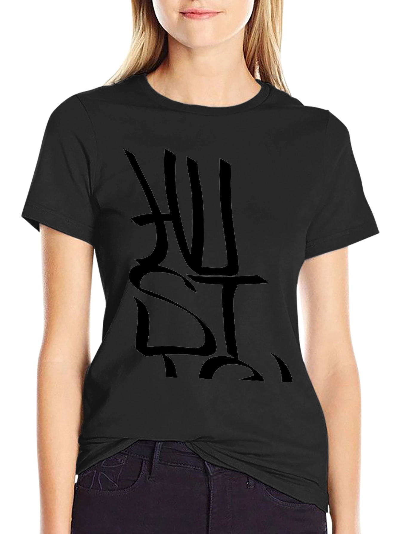 Black Hustle Graphic Print T-Shirt