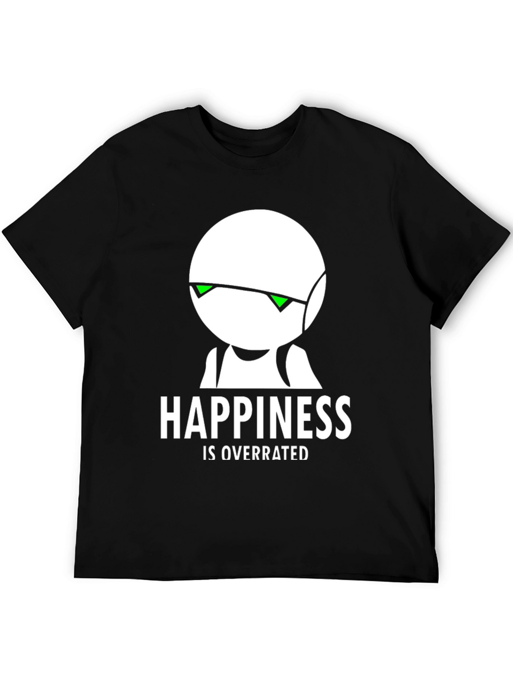 Happiness Is Overrated Black Graphic T-Shirt