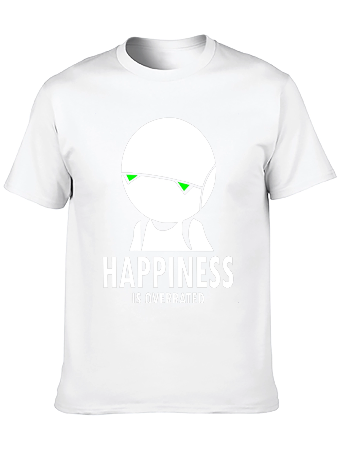 Happiness Is Overrated Black Graphic T-Shirt