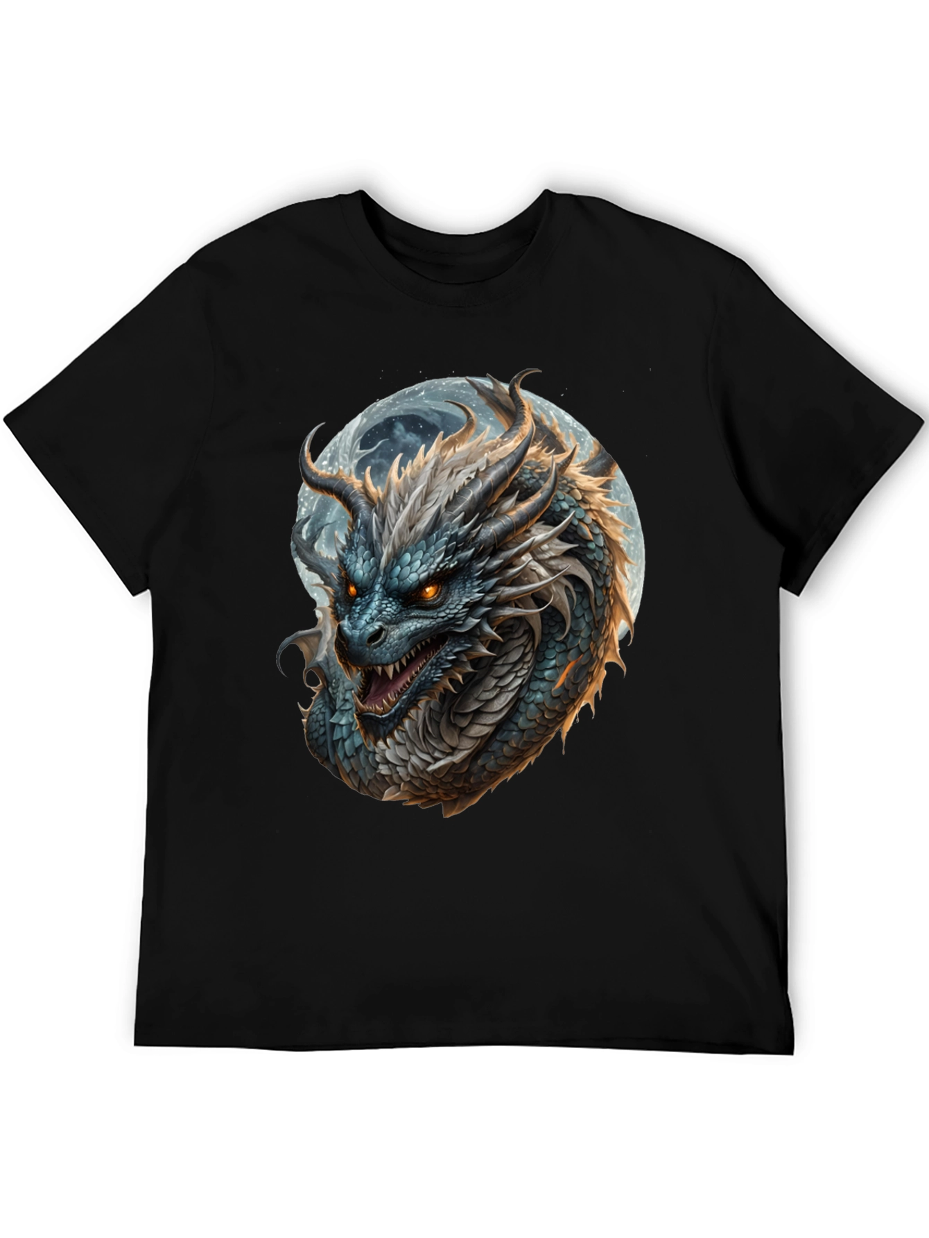 Dragon Moon Graphic T-Shirt - Fierce Fantasy Style