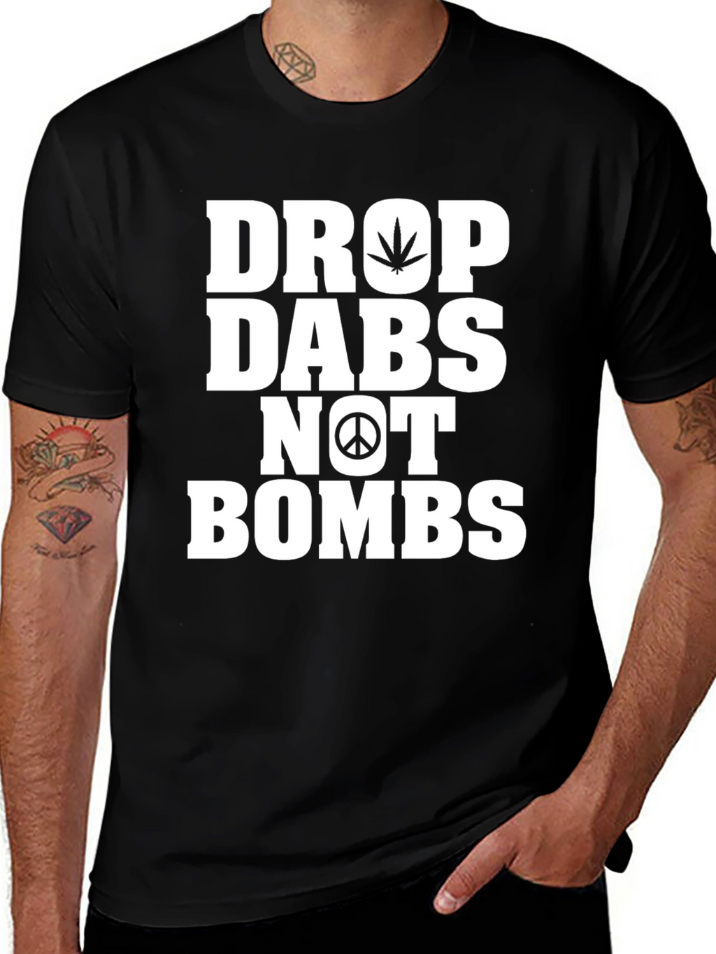 Drop Dabs Not Bombs Graphic T-Shirt