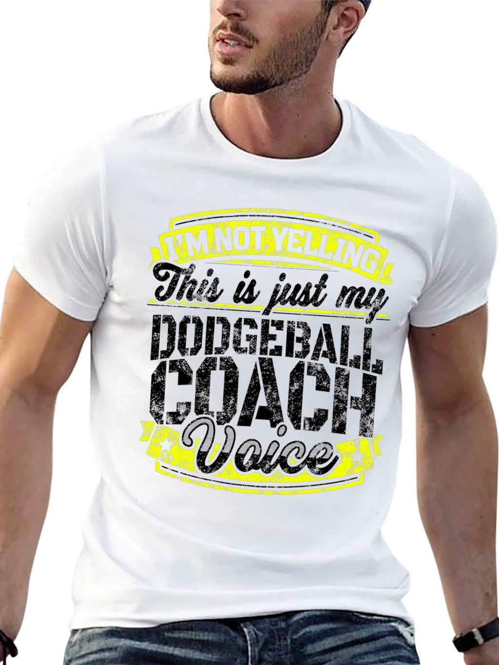 Dodgeball Coach Voice T-Shirt - Funny Slogan Tee