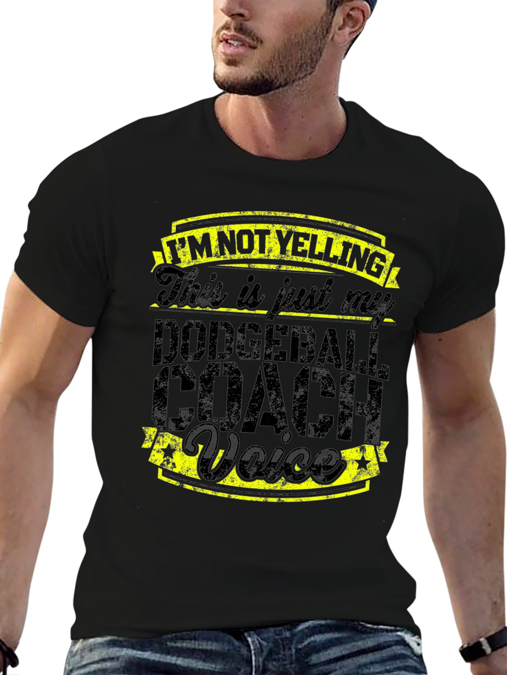Dodgeball Coach Voice T-Shirt - Funny Slogan Tee