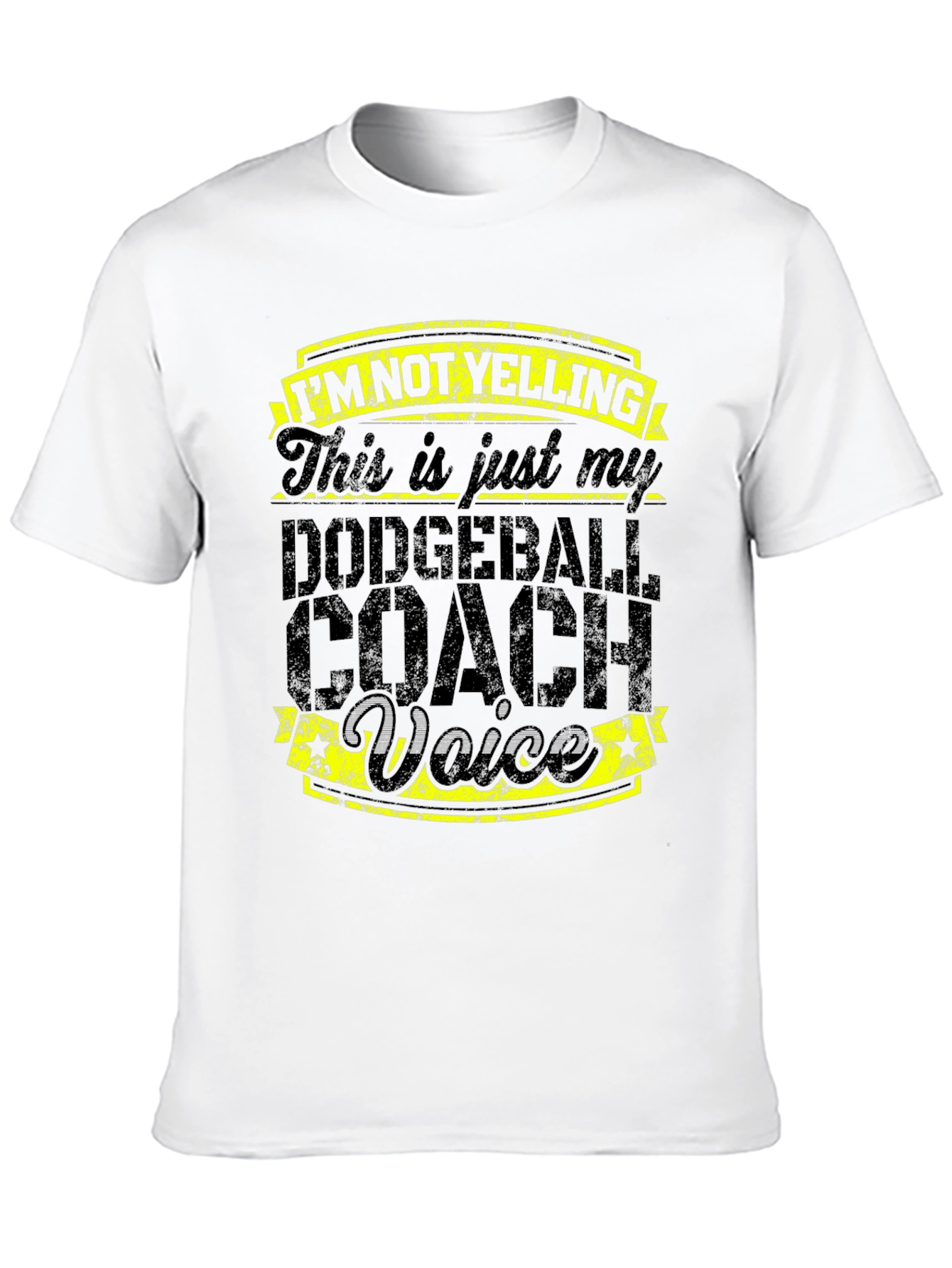 Dodgeball Coach Voice T-Shirt - Funny Slogan Tee