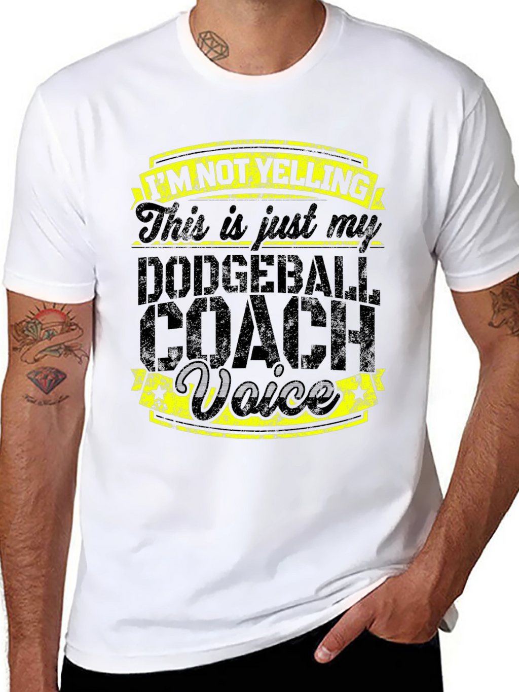Dodgeball Coach Voice T-Shirt - Funny Slogan Tee