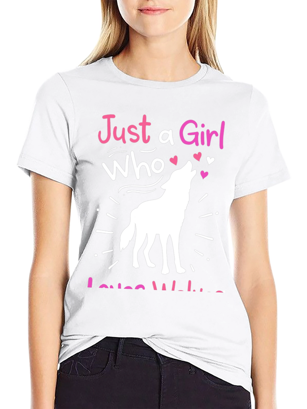 Just a Girl Who Loves Wolves T-Shirt