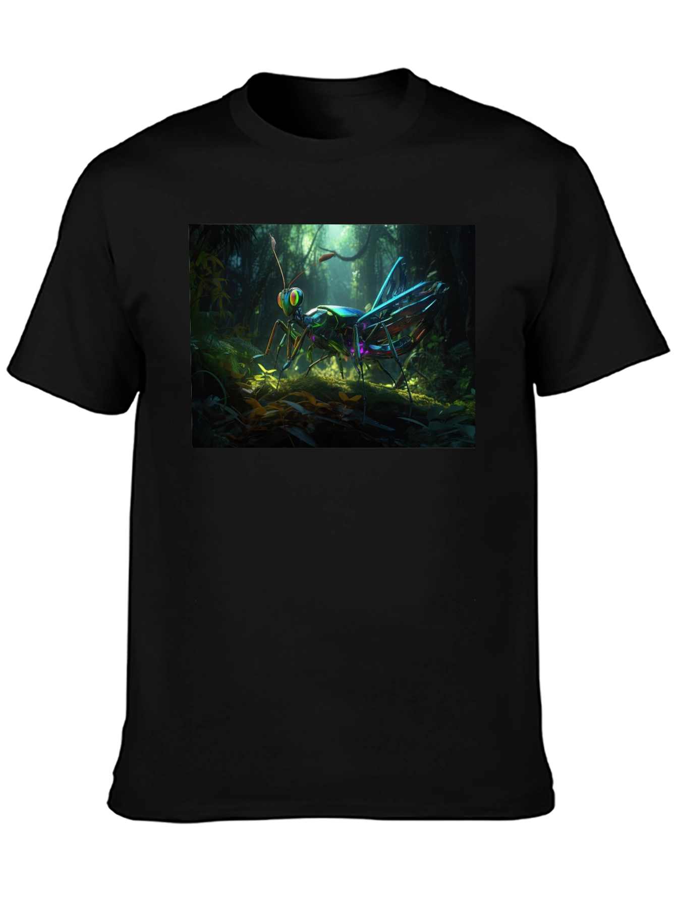 Grasshopper Graphic Tee - Vivid Insect Design