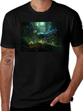 Grasshopper Graphic Tee - Vivid Insect Design