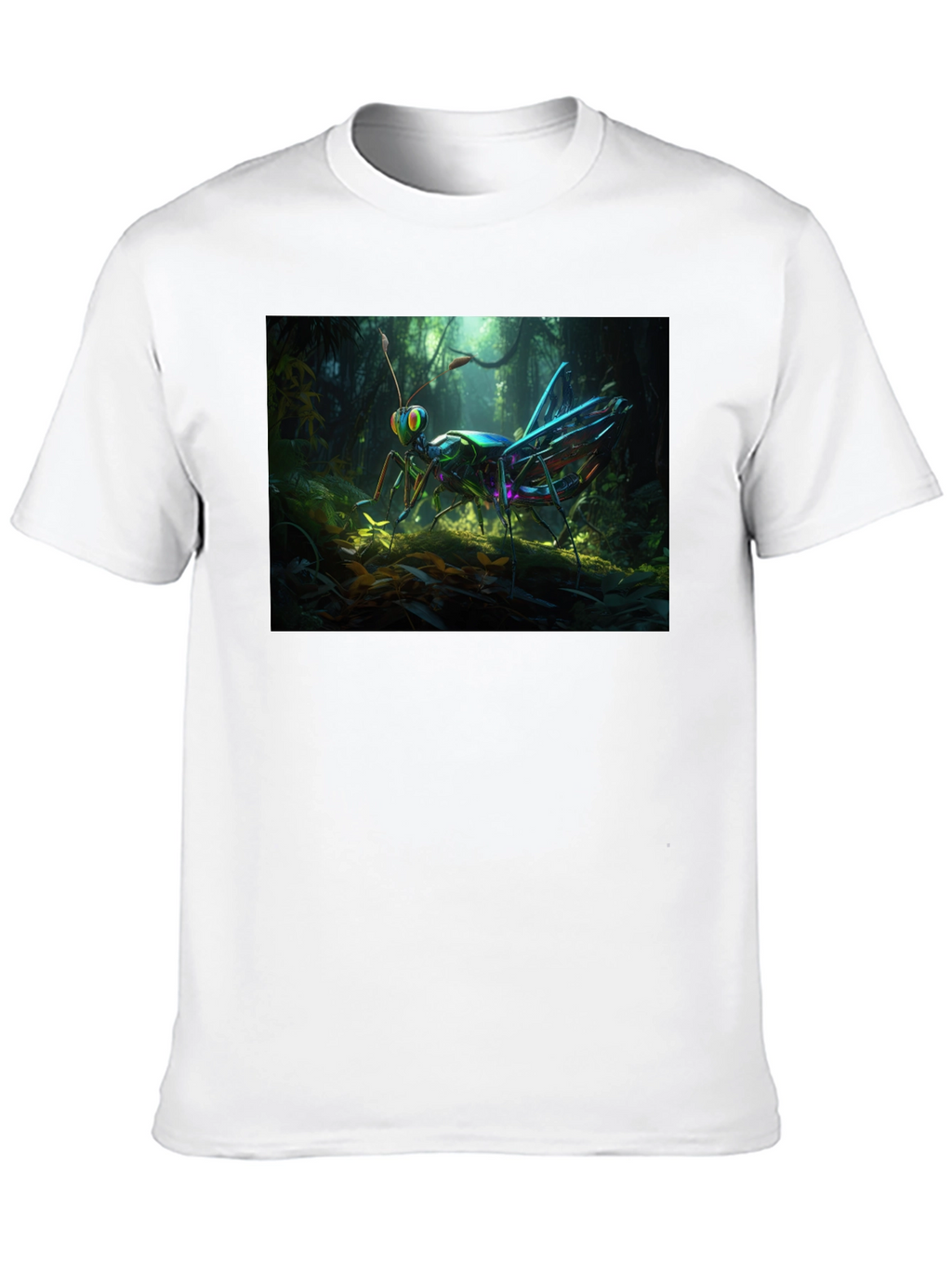 Grasshopper Graphic Tee - Vivid Insect Design