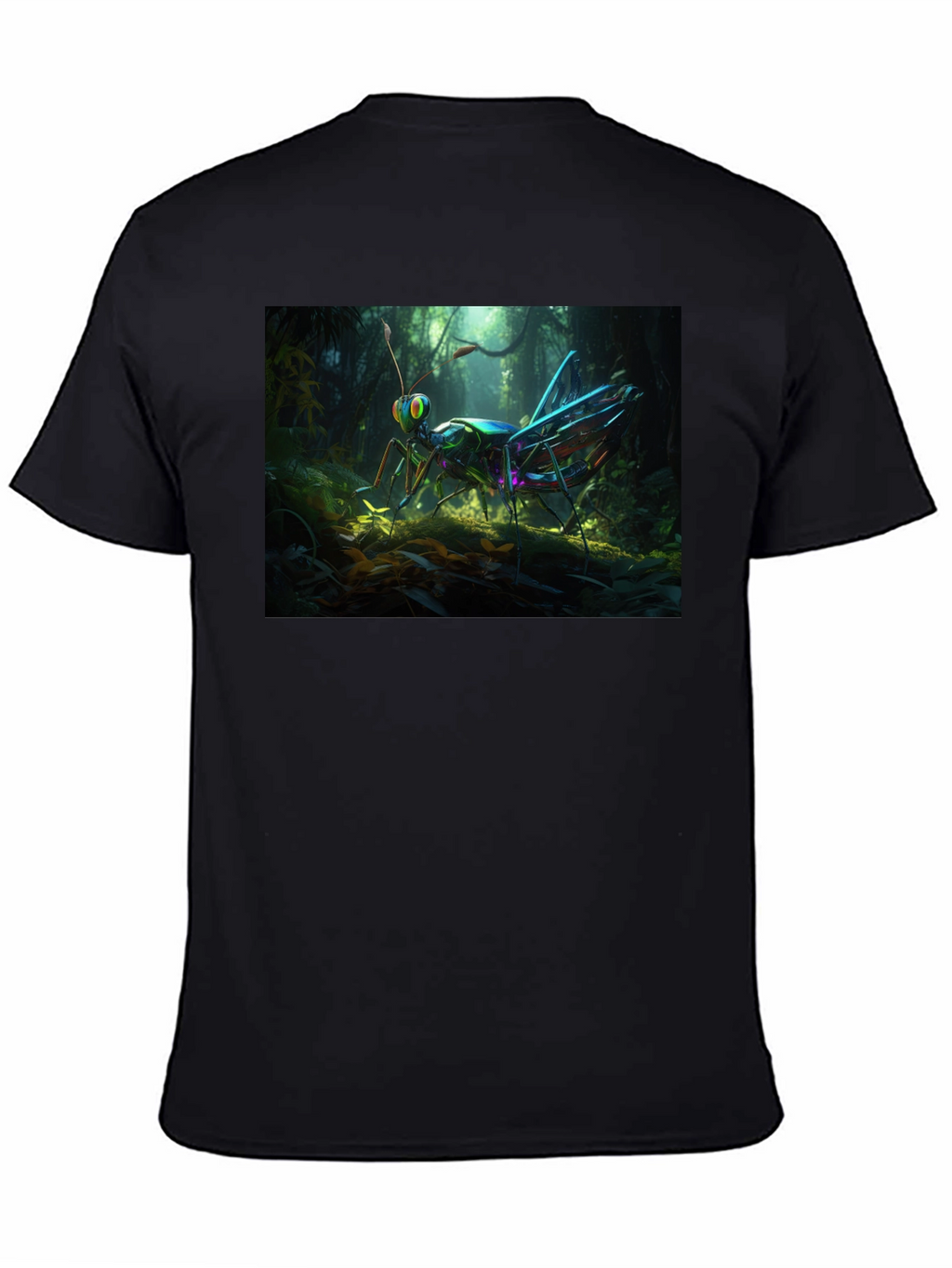 Grasshopper Graphic Tee - Vivid Insect Design