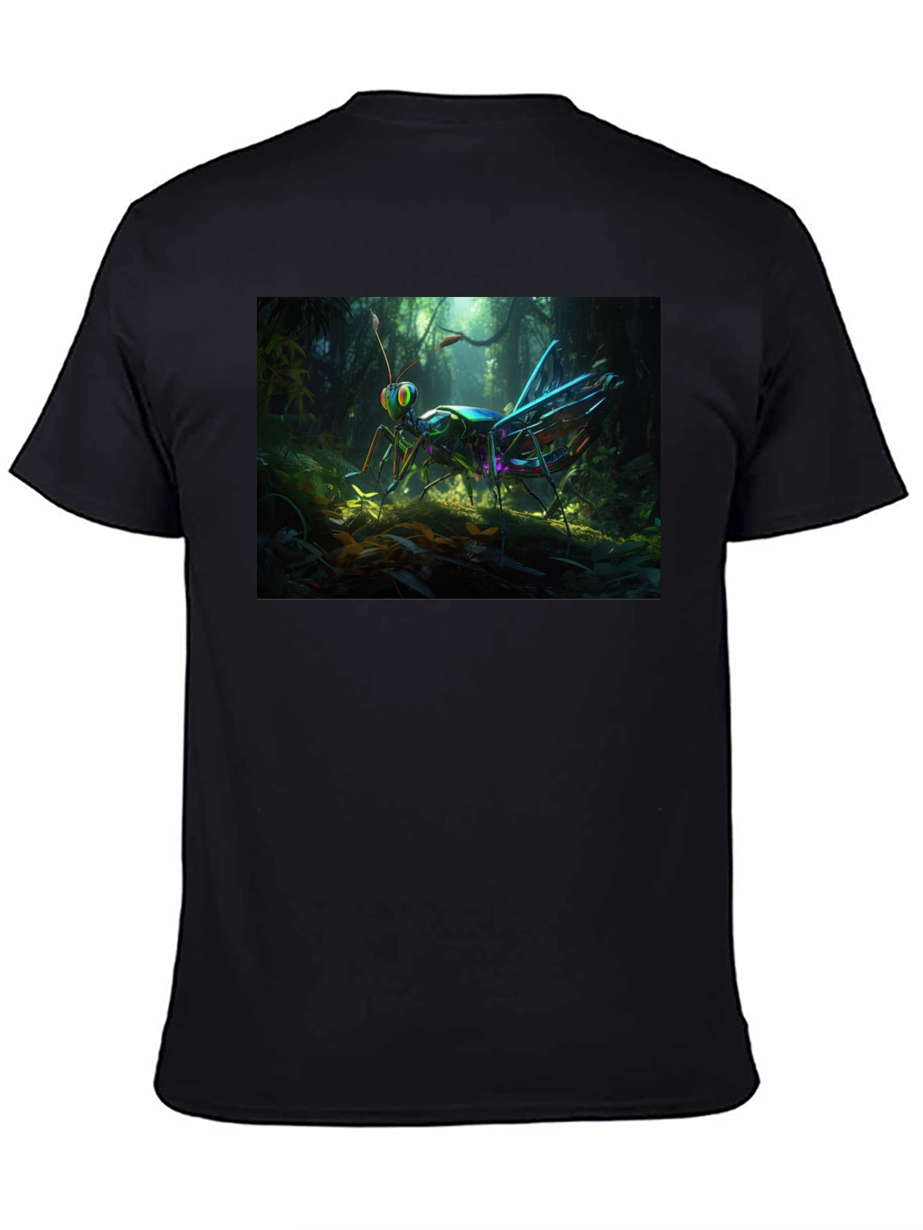 Grasshopper Graphic Tee - Vivid Insect Design