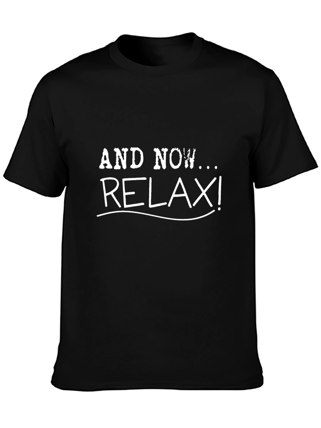 Relax! Graphic Print Black T-Shirt