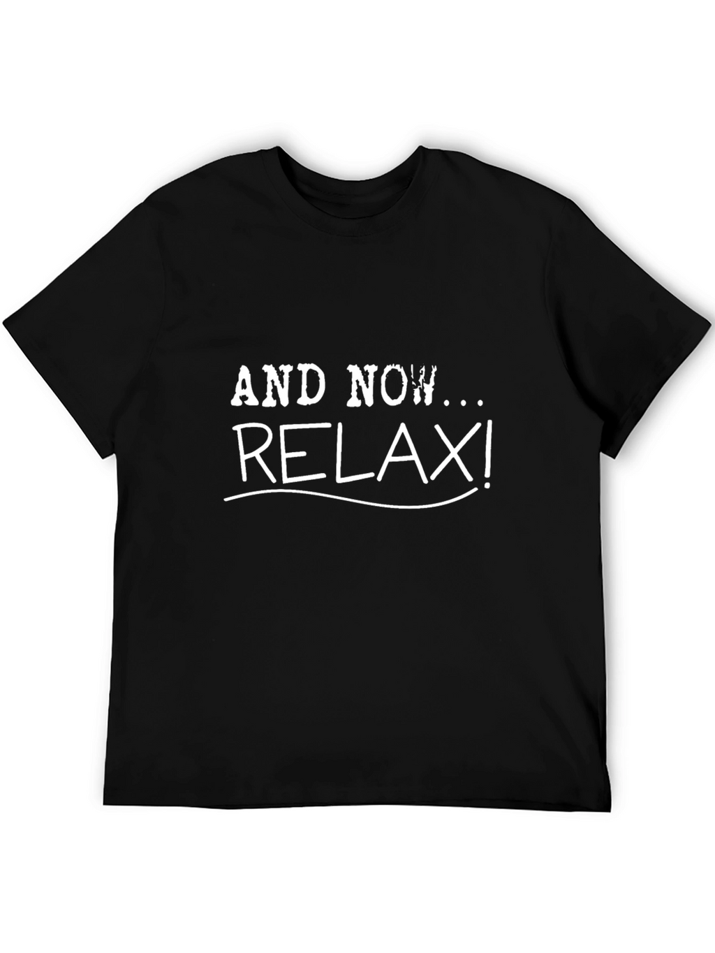 Relax! Graphic Print Black T-Shirt