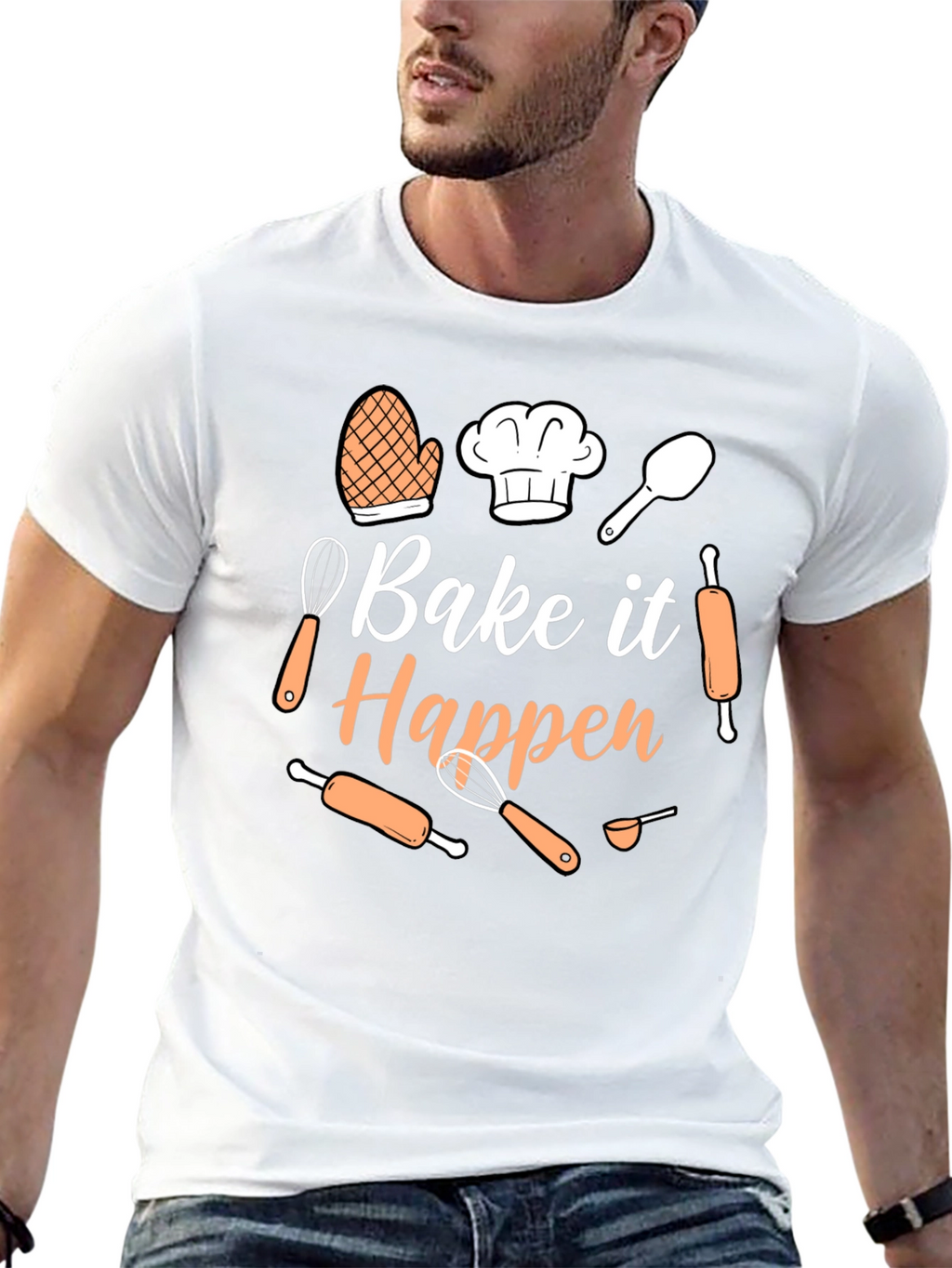 Bake it Happen Graphic Tee - Baking Lover T-Shirt