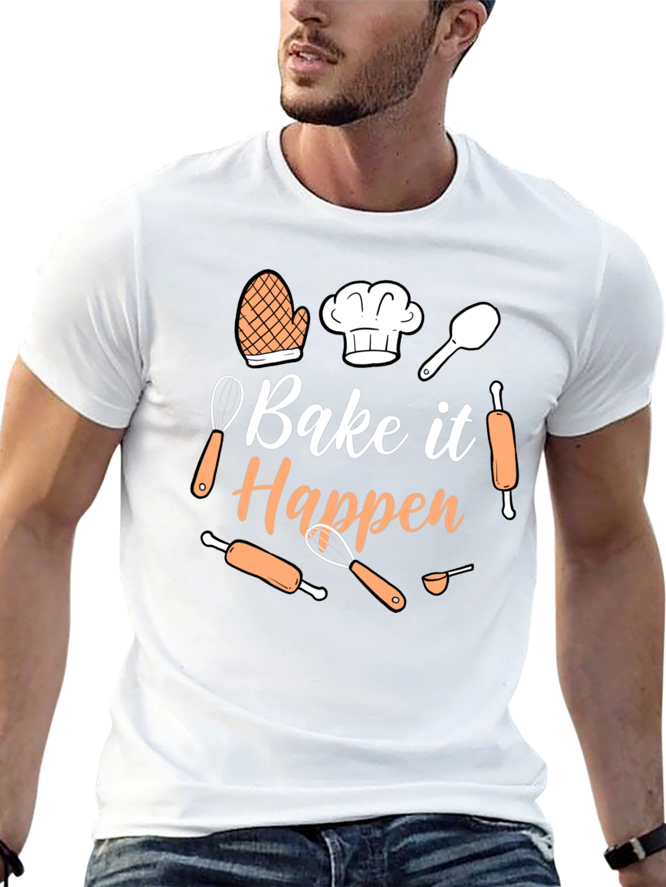 Bake it Happen Graphic Tee - Baking Lover T-Shirt