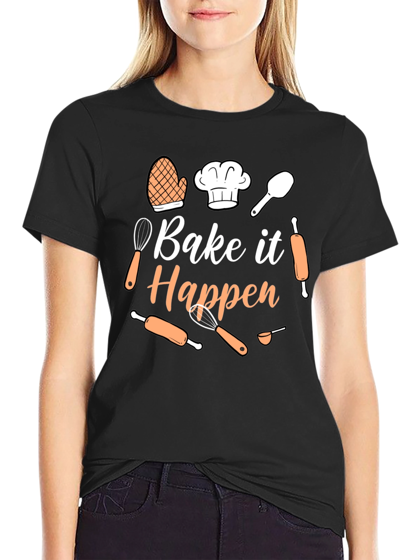 Bake it Happen Graphic Tee - Baking Lover T-Shirt