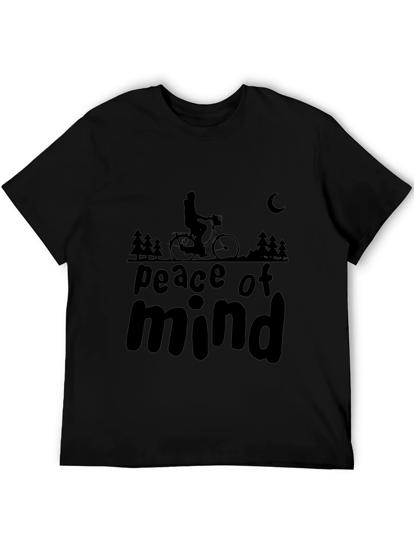 Peace of Mind Black Graphic T-Shirt