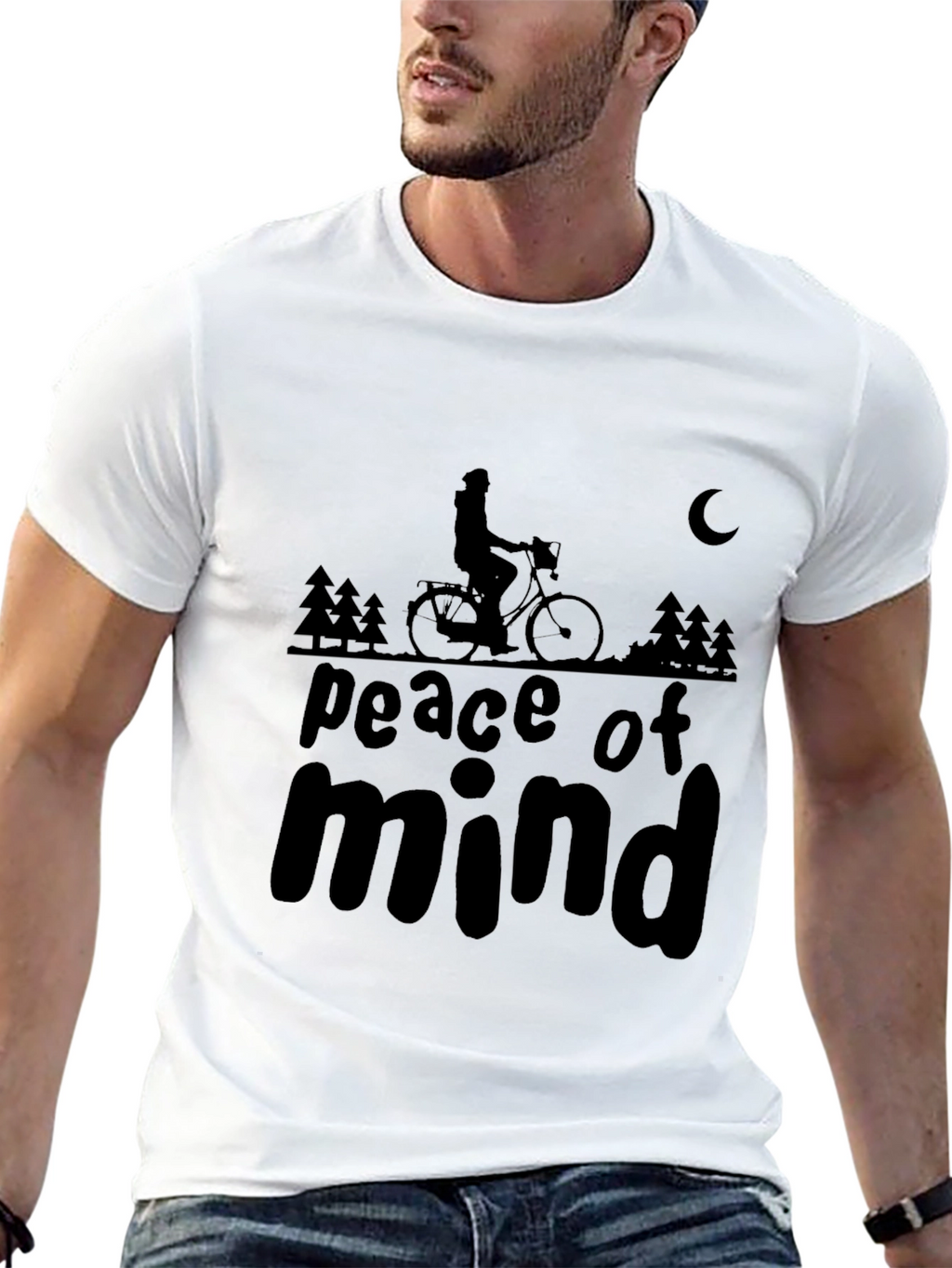 Peace of Mind Black Graphic T-Shirt