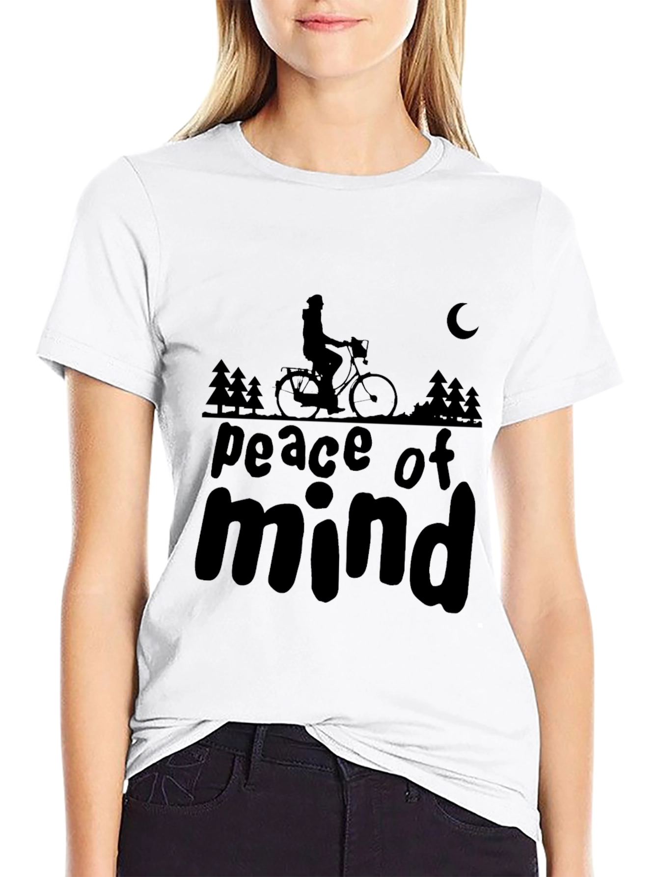 Peace of Mind Black Graphic T-Shirt