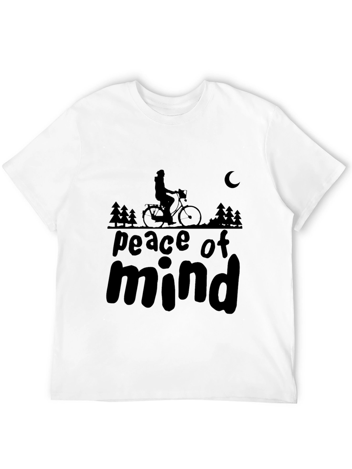 Peace of Mind Black Graphic T-Shirt