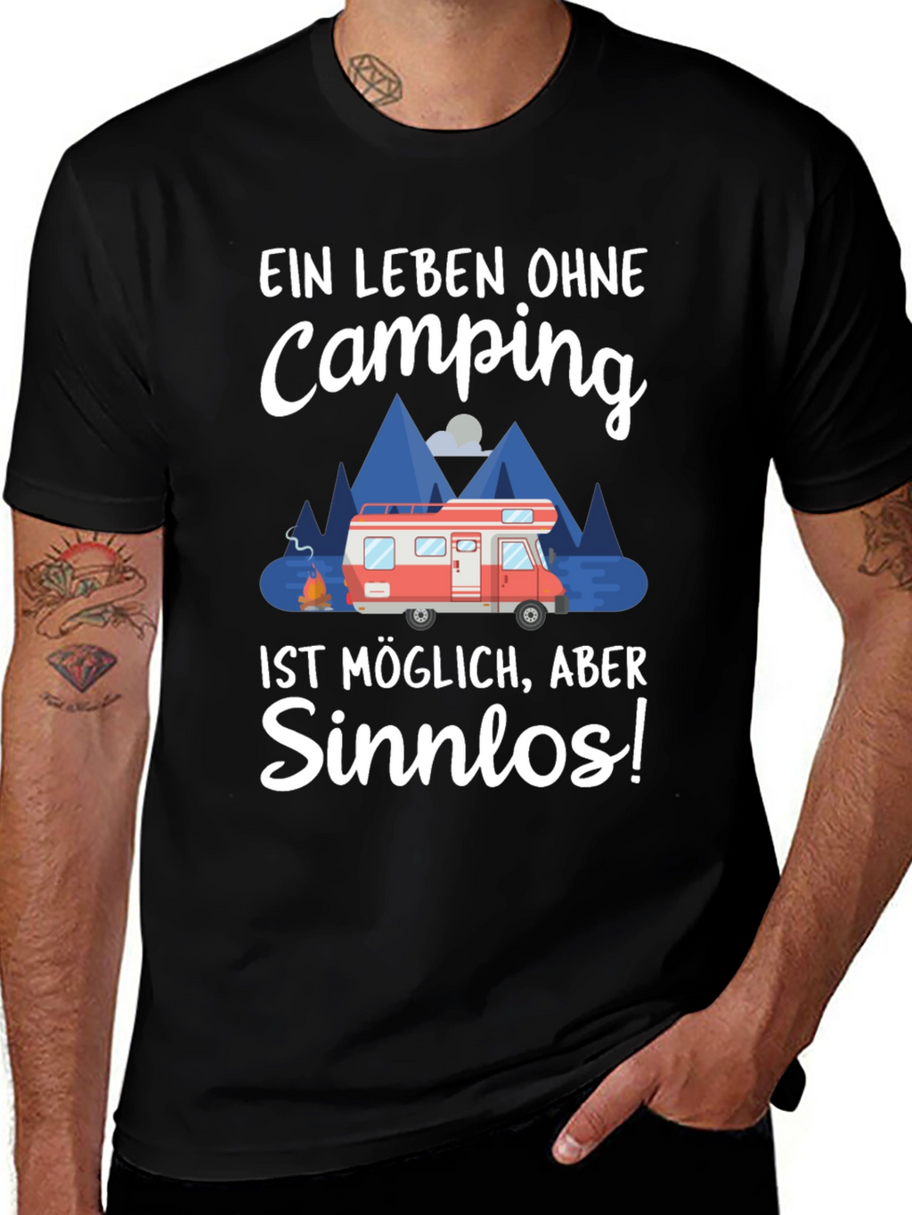 Camping Lover T-Shirt - Ein Leben Ohne Camping Sinnlos