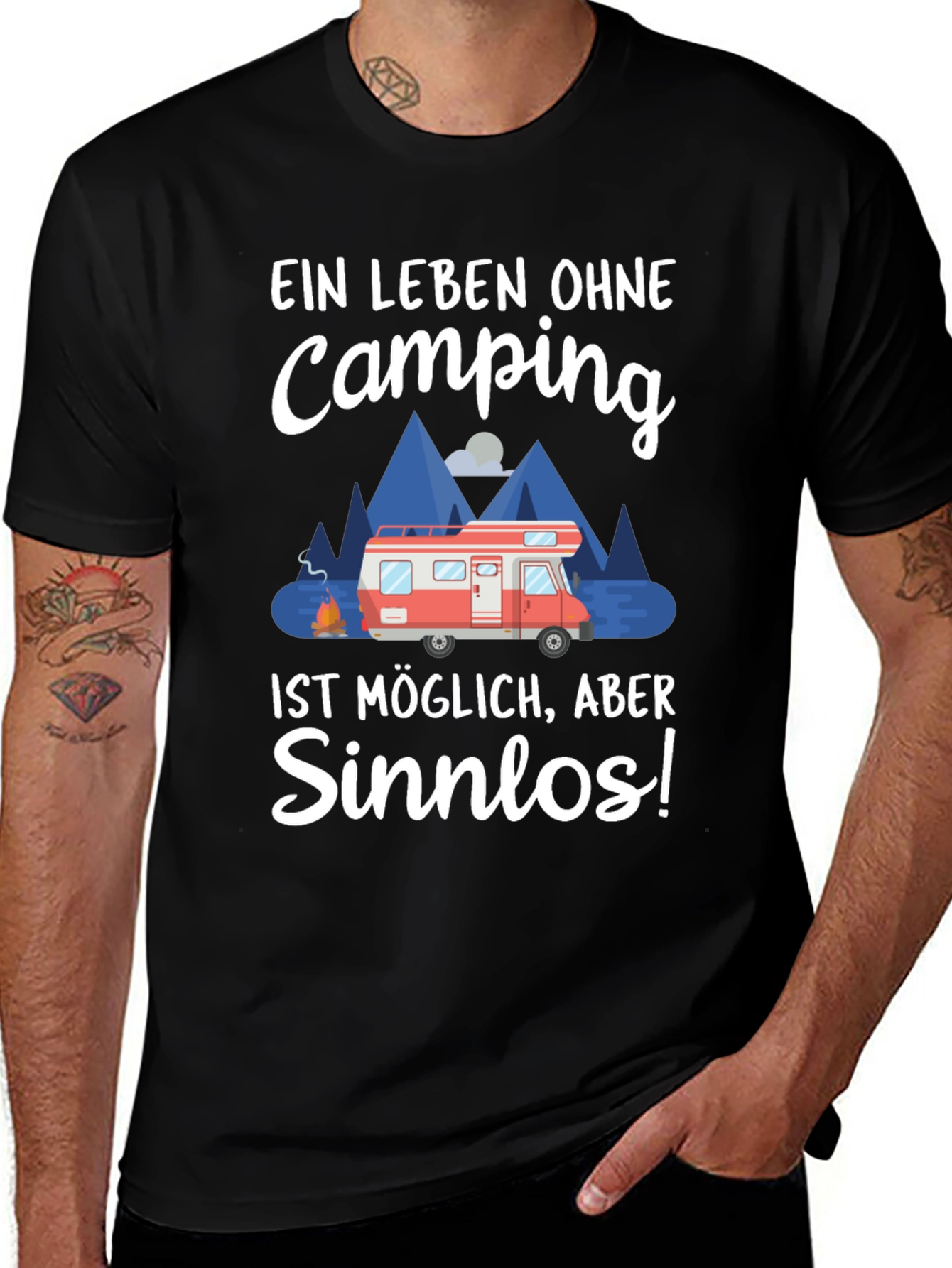 Camping Lover T-Shirt - Ein Leben Ohne Camping Sinnlos