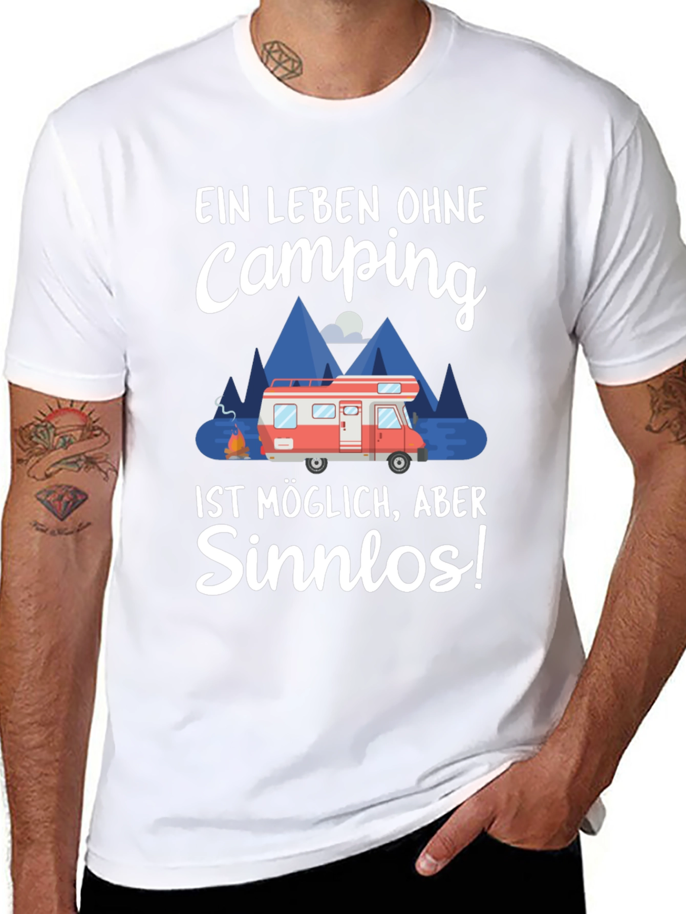 Camping Lover T-Shirt - Ein Leben Ohne Camping Sinnlos