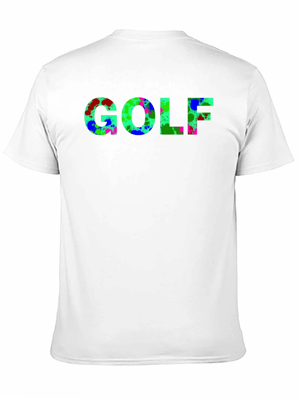 Abstract Golf T-Shirt - Black Casual Tee