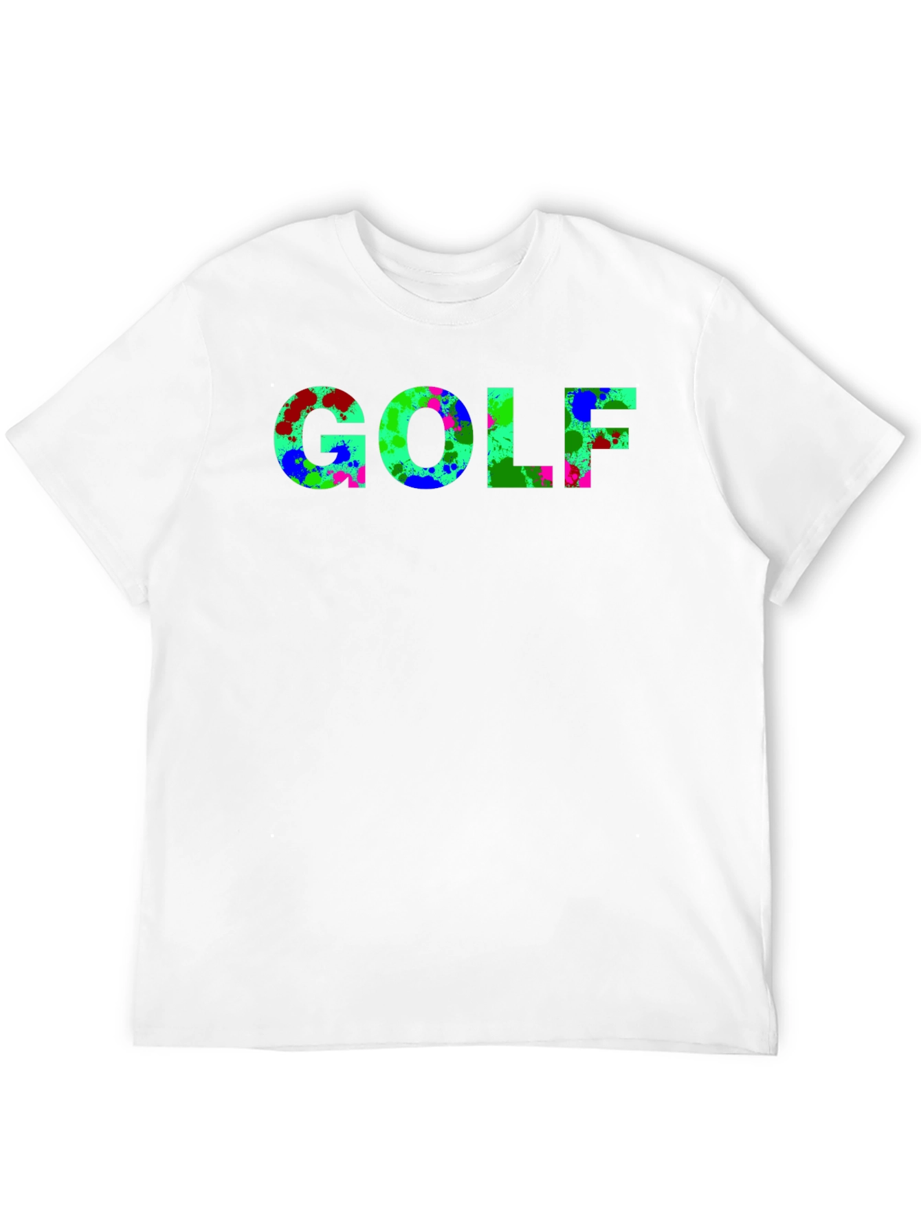Abstract Golf T-Shirt - Black Casual Tee