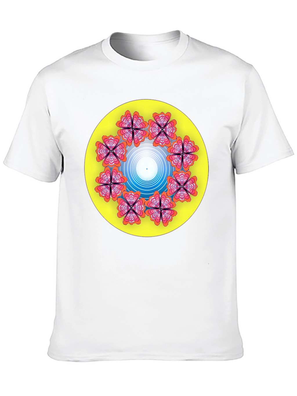 Floral Mandala Graphic T-Shirt - Black