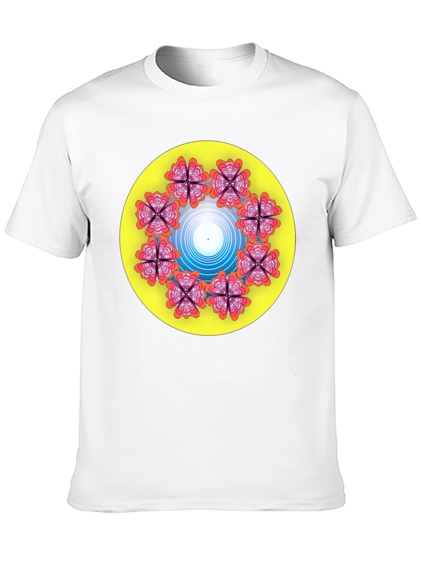 Floral Mandala Graphic T-Shirt - Black