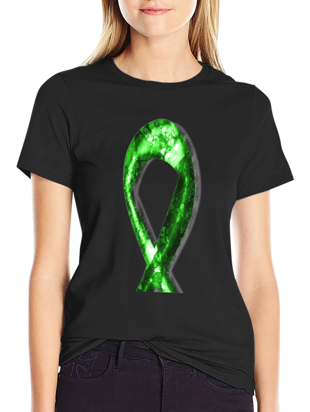 Green Ribbon Graphic Tee - Awareness & Support