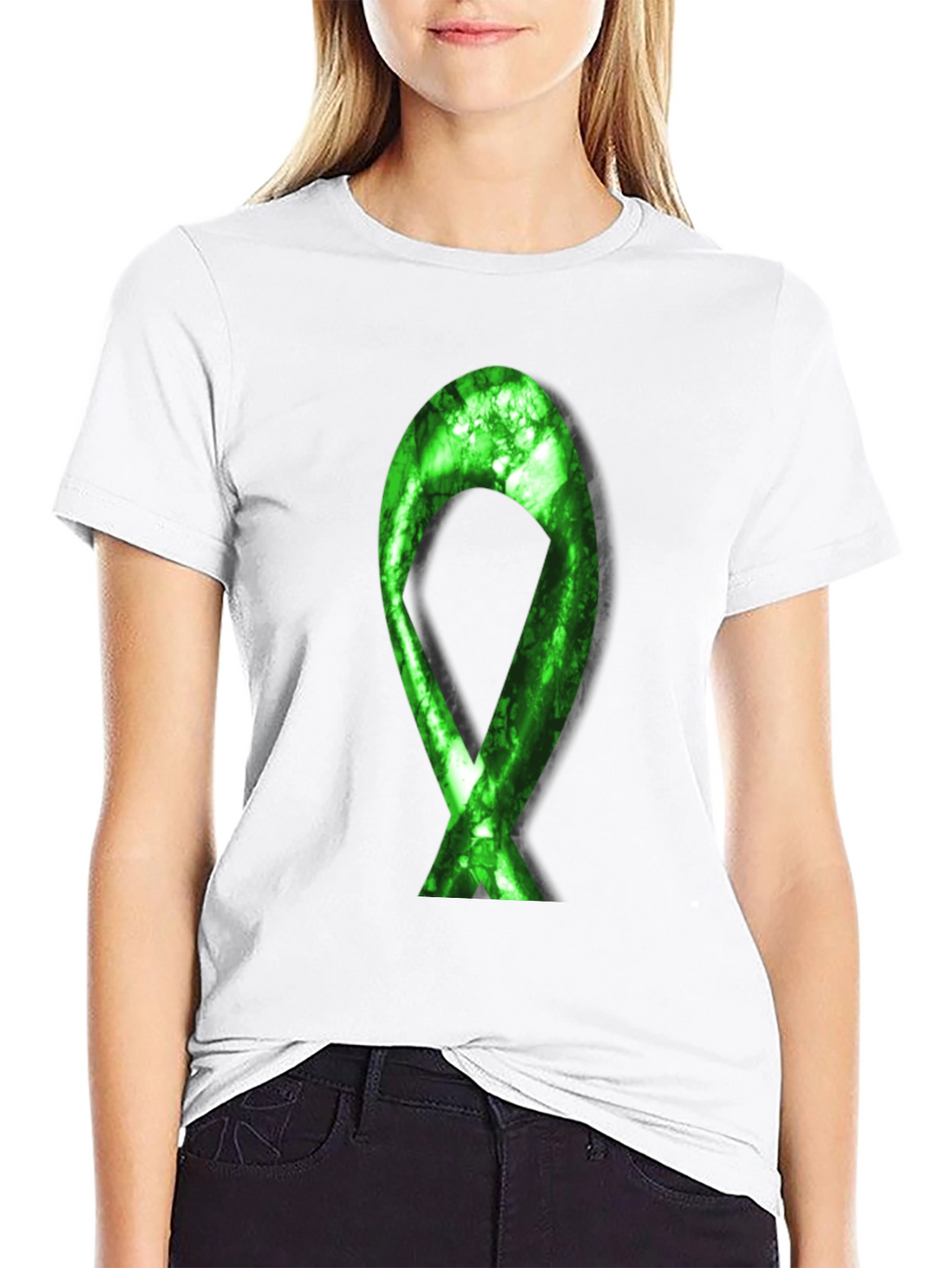 Green Ribbon Graphic Tee - Awareness & Support