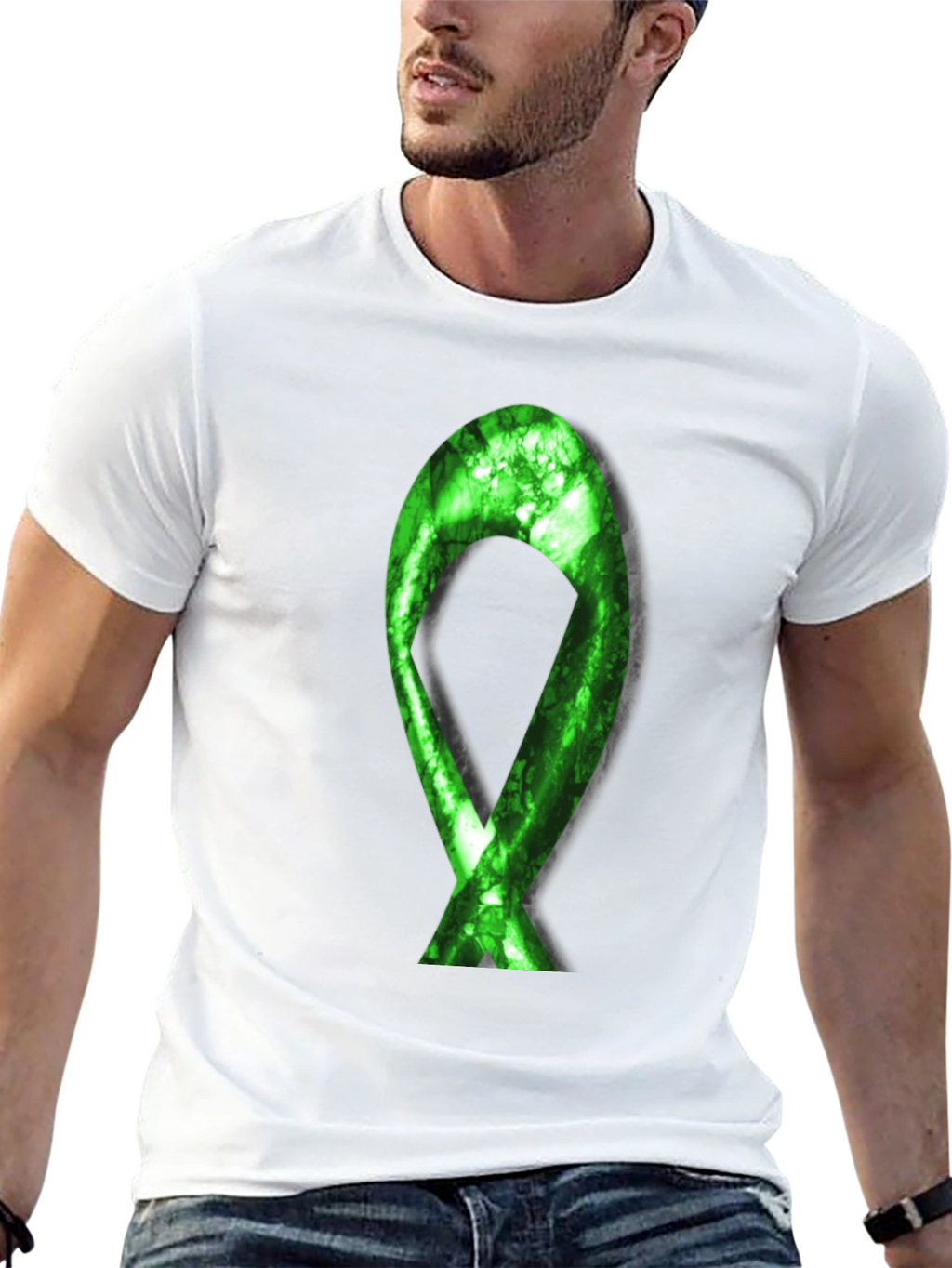 Green Ribbon Graphic Tee - Awareness & Support