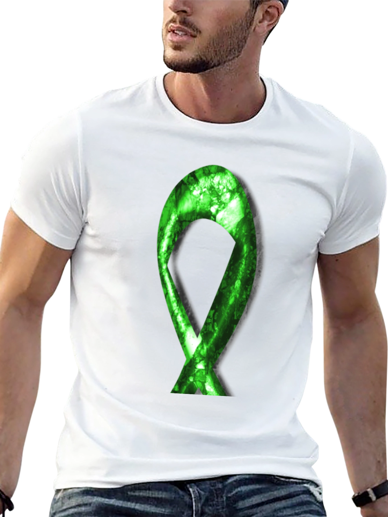 Green Ribbon Graphic Tee - Awareness & Support