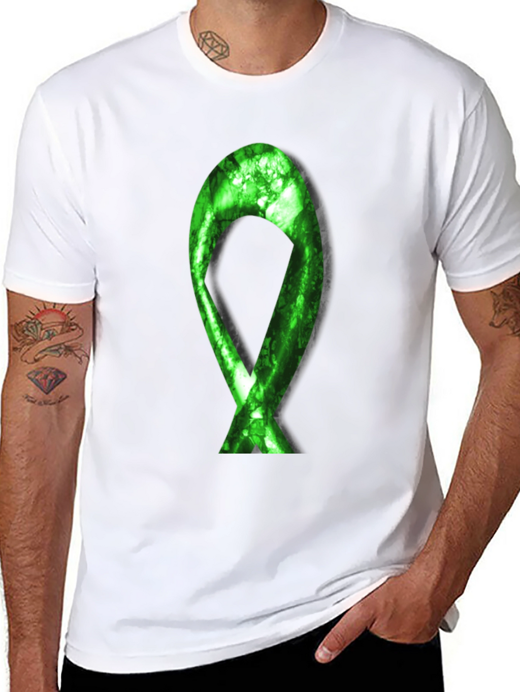 Green Ribbon Graphic Tee - Awareness & Support
