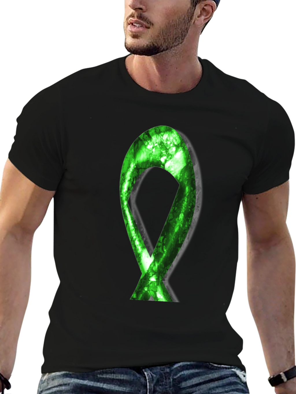 Green Ribbon Graphic Tee - Awareness & Support