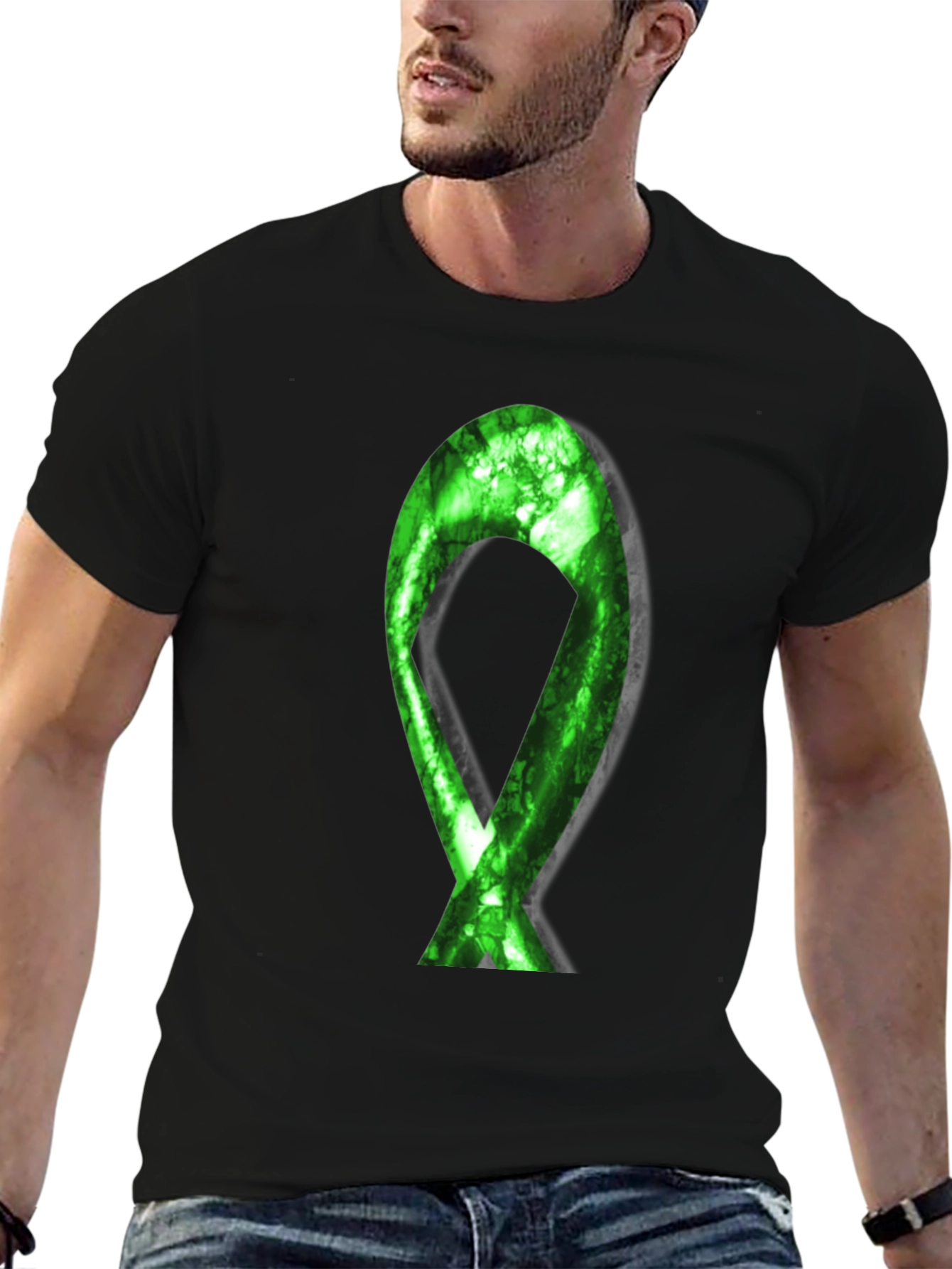Green Ribbon Graphic Tee - Awareness & Support