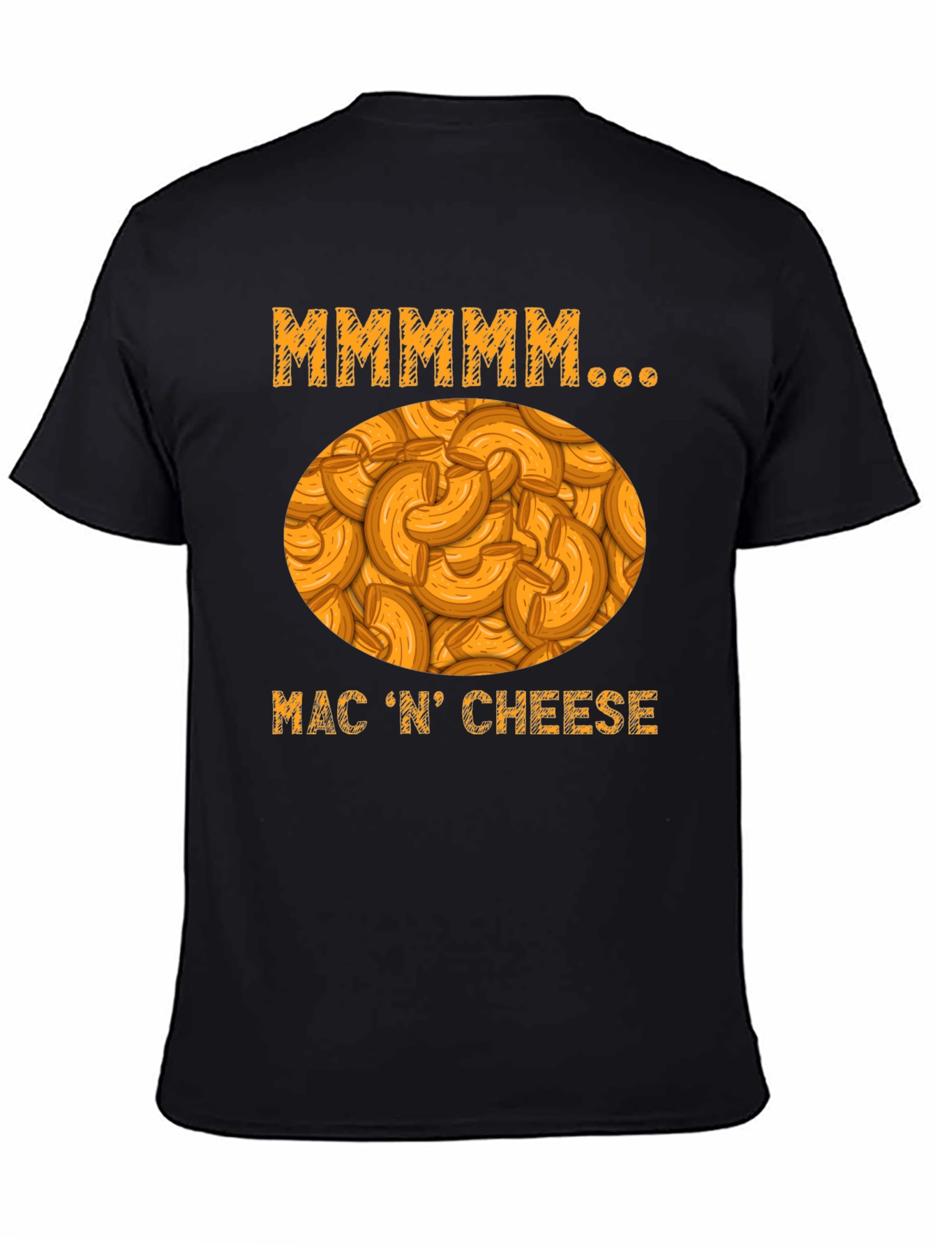 Mmmmmm Mac N Cheese Black Graphic T-Shirt